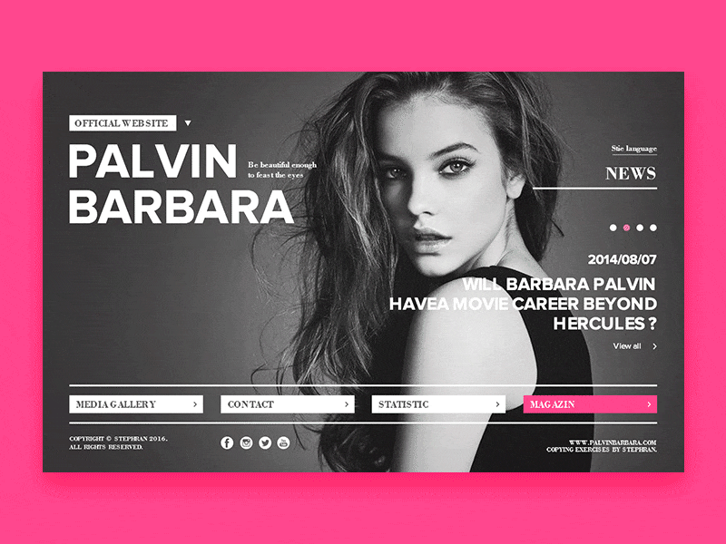 Daily Motion_Profile design motion pink ui ux web