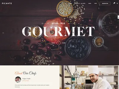 Picante - Restaurant & Food WordPress Theme agency blog clean fullscreen gallery minimal personal photography portfolio restaurant webdesign website