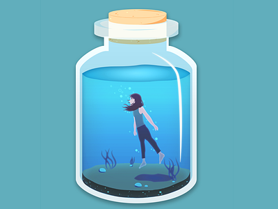 Sink bottle illustration personal illustration personal project