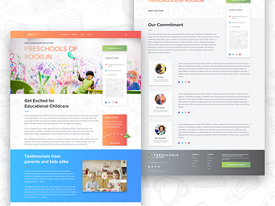 Preschool Home Page - Website home page playful preschool school website