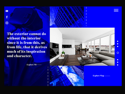 Interior VR design fresh interor look page responsive ui ux vr web