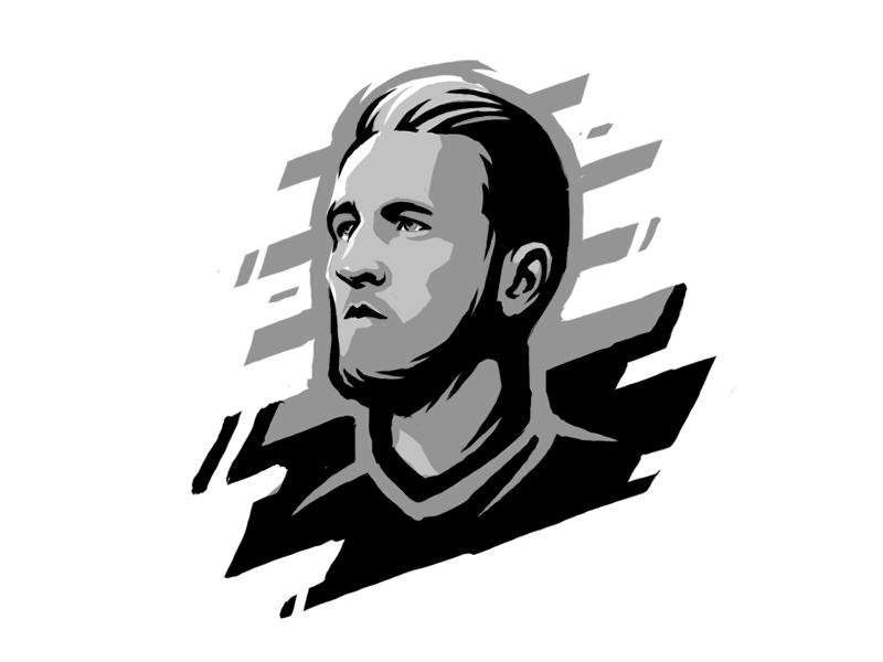 Harry Kane dlanid england fifa football illustration kane logo sketch soccer sport sports world cup