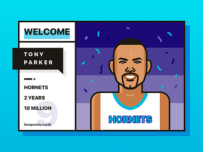 Parker basketball hornets nba parker tony