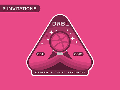 2x Dribbble Invites dribbble dribbble invitation dribbble invite dribbble invites invitation invite invites patch prospect shot space space patch