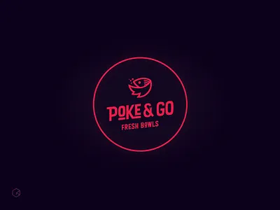 Poke and GO / Identity Project fish food identity lettering salmon script texture tropical