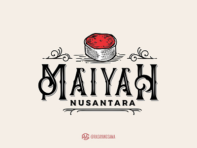 vintage logo - MAIYAH NUSANTARA handdrawn handdrawnlogo illustration lettering logotype maiyah vintagedesign vintagelogo