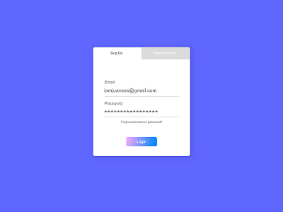 Login design flat ui ux