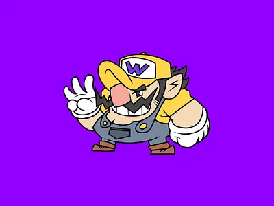 Ilustración Wario adobedraw art illustration wario