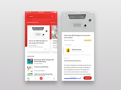 Event App android apps design mobile mobileweb ui uidesign uiuxdesigner ux uxdesign
