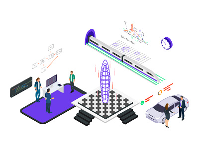 Situation design illustration isometric vector