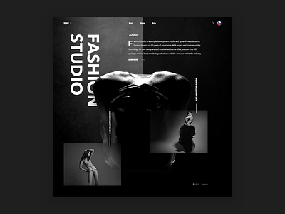 SQUARE - interface game. Fashion Studio black design fashoin interface ui ux