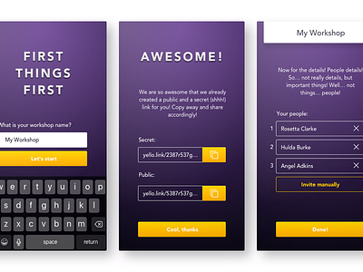 Workshop Naming And Invitations ios mobie ui workshops