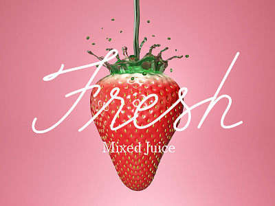 Splash Calyx animation c4d cinema4d design digital fashion fruits graphic strawberry