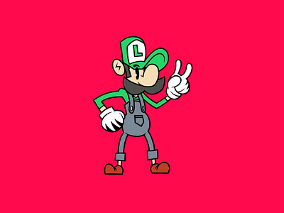 Ilustración Luigi adobedraw art illustration luigi