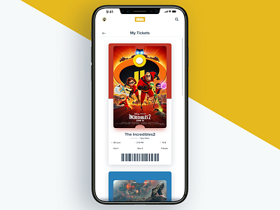 IMDB Tickets flat home imdb iphone mobile movie page tickets ui x