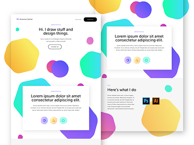 Rainbow UI adobe illustrator cc 2018 blob gradients shapes ui