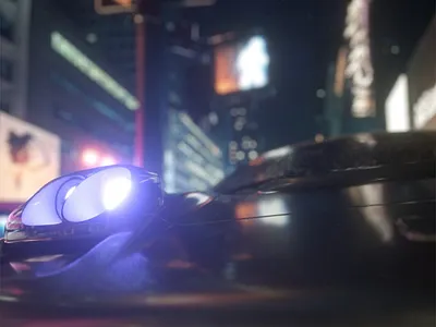 speed 3d art c4d car neon octane