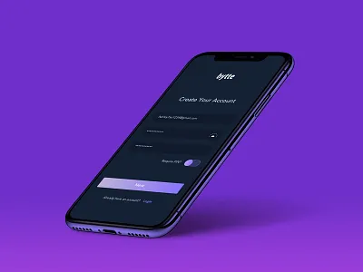 Bytte App apps blockchain crypto dapps dark fintech ios login platform purple saas scroll sign in page signup splash ui
