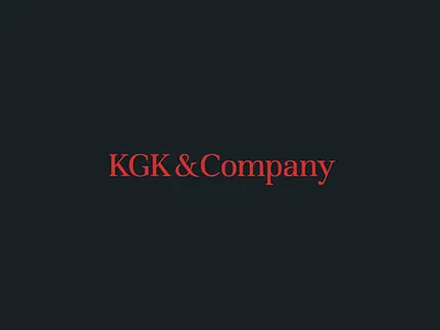 KGK & Company Logo ampersand business consulting dark finance financial logo navy red shape sign simple