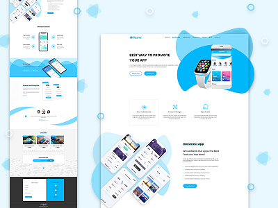 Naima - App Landing Page app landing landingpage shape trendy ui ux webdesign website wordpress
