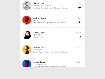 Minimal Mail App clean design interface mail minimal responsive ui