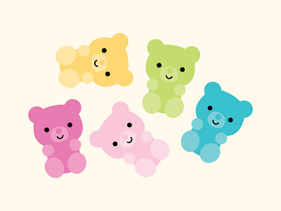 GUMMI a kiss! candy doodlebug doodlebug design gummi gummi bear kawaii pun punny puns so punny