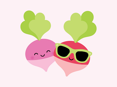 You look RADISHing! doodlebug doodlebug design kawaii pun punny puns radish so punny sunglasses