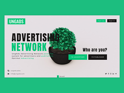 Advertising network clean interface ui uidesign ux uxdesign web design website