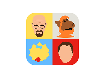 Series quiz iOS app icon alf breaking bad icon ios maggie sheldon cooper simpsons