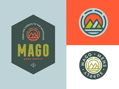 Mago Mens Supply branding logo mountain outdoor