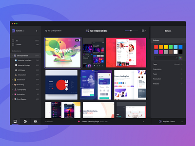 Image Collection - Dark UI app dribbble image collection light sketchapp ui ux