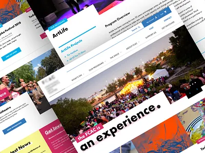 Arts Centre website UI / Work in progress arts arts centre black blue interface pink ui ux website yellow