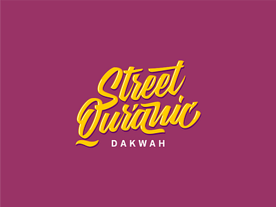 Lettering for Street Quranic Dakwah graphic design hand lettering logotype typography