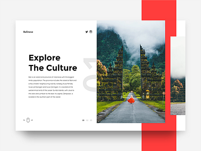 #Exploration | Balinese culture design landing page minimal minimalism minimalist photography ui website