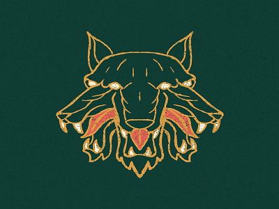 Cerberus branding cerberus dog flash icon illustration logo tattoo texture wolf