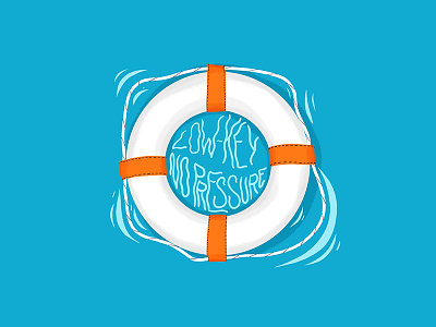 Low Key No Pressure hand lettering illustration lettering letters life ring music ocean paramore quote sea typography water