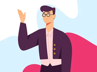 HPBTM character hello hey illustration