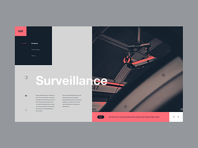 Gze Concept design desktop lander minimal ui ux visual