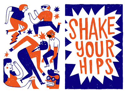 Jamaica Ska dancing illustration jamaica lettering ska