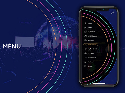 Menu (Event App) app application mobile party uiux design iphonex