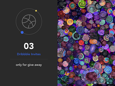 3 Dribbble Invites draft dribbble floral invite invites minimal welcome