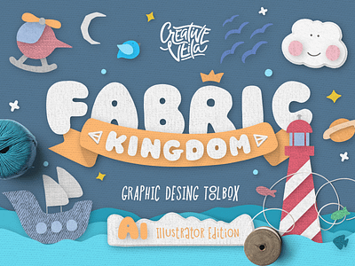 🏰 Fabric Kingdom for Illustrator brush effects fabric generator illustrator pattern scene seamless style textures toolkit vector