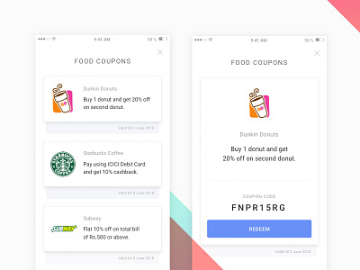 Another version for Coupon Redemption animation app application apply coupons design gradients mobile redeem ui voucher