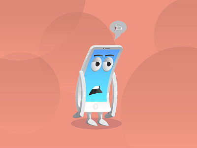 Empty battery #2 app art character design digital graphic illustration mobile visual