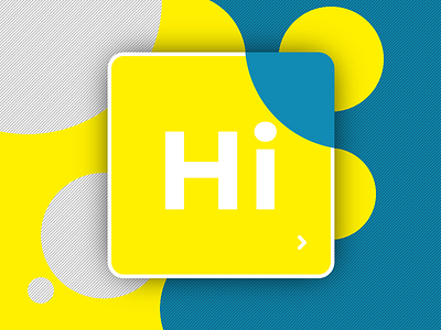 Hi Dribbble.. first shot hi dribbble very new yellow blue