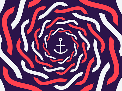 Anchors aweigh! anchor blue nautical red rope white