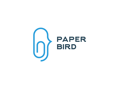 Paper Bird bird clip fly idea logo mark minimal minimalis office paper