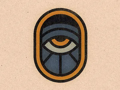 Sleepy Eye badge eye god icon logo seeing sleepy