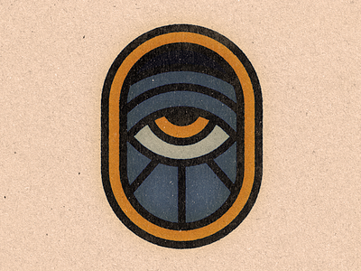 Sleepy Eye badge eye god icon logo seeing sleepy