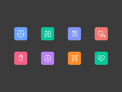 Icon clean color icon medical ui